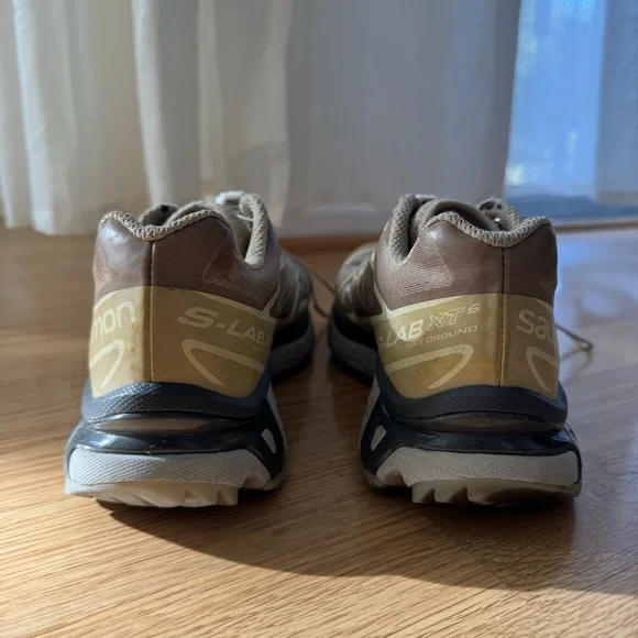 Salomon XT-6 Clear Beige Trail Sneakers Size 7 - Picture 4 of 6